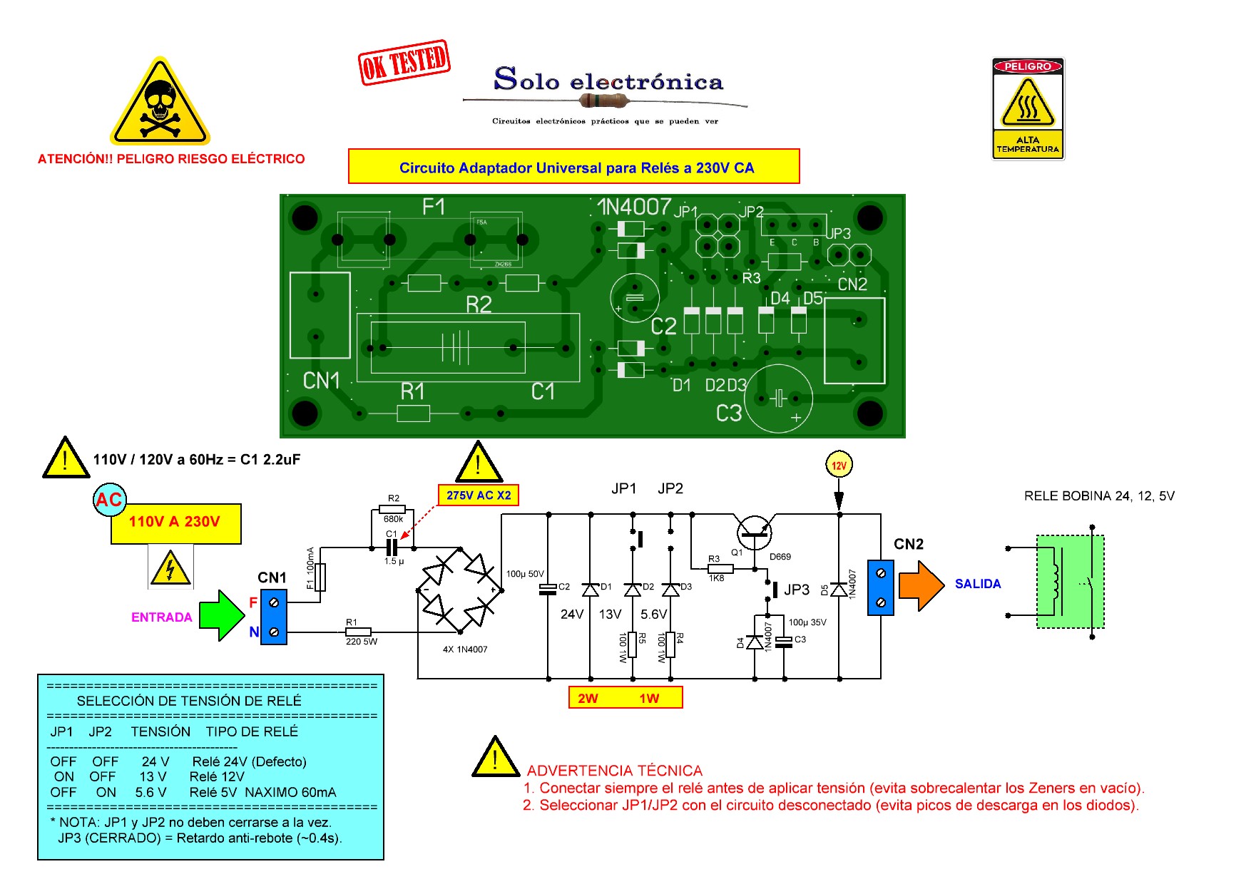 Esquema del Proyecto Relés 230V